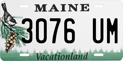 ME license plate 3076UM