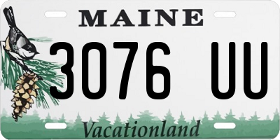 ME license plate 3076UU