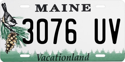 ME license plate 3076UV