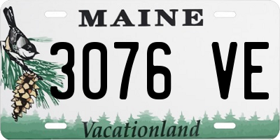 ME license plate 3076VE