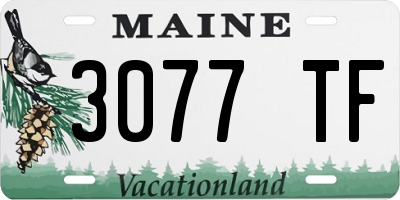 ME license plate 3077TF
