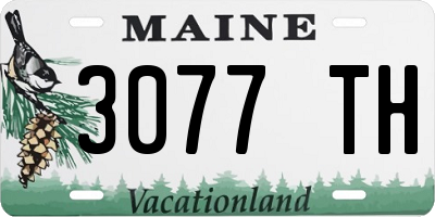 ME license plate 3077TH