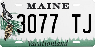 ME license plate 3077TJ