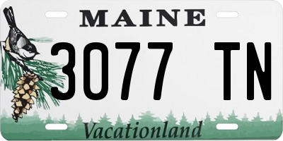 ME license plate 3077TN