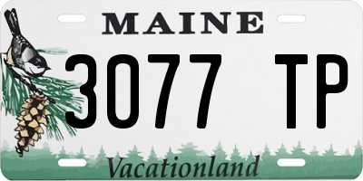 ME license plate 3077TP