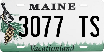 ME license plate 3077TS