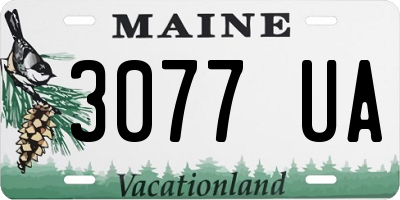 ME license plate 3077UA