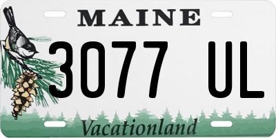 ME license plate 3077UL