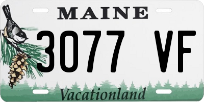 ME license plate 3077VF