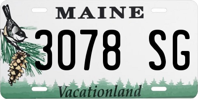 ME license plate 3078SG