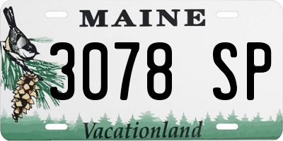 ME license plate 3078SP