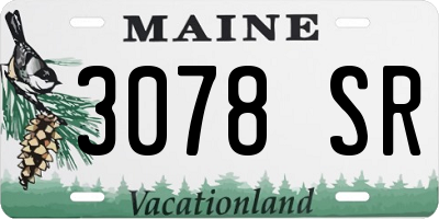 ME license plate 3078SR