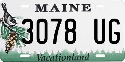 ME license plate 3078UG
