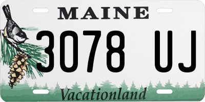 ME license plate 3078UJ