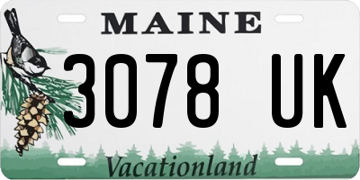 ME license plate 3078UK