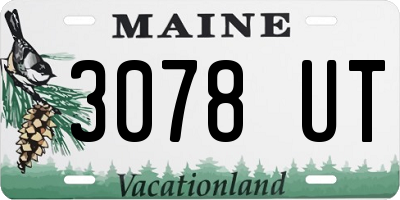 ME license plate 3078UT