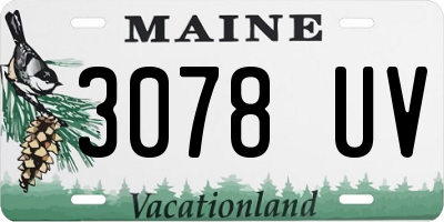 ME license plate 3078UV