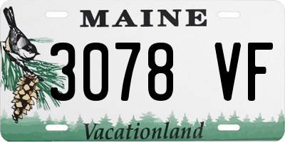 ME license plate 3078VF