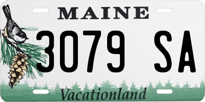 ME license plate 3079SA