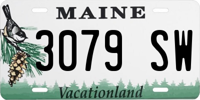 ME license plate 3079SW