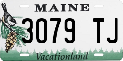ME license plate 3079TJ