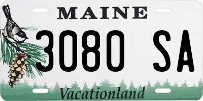ME license plate 3080SA