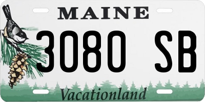 ME license plate 3080SB