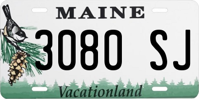 ME license plate 3080SJ