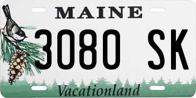 ME license plate 3080SK