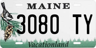 ME license plate 3080TY