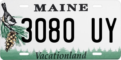 ME license plate 3080UY