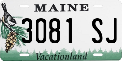 ME license plate 3081SJ