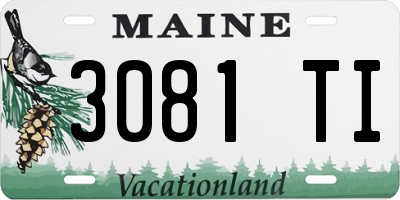 ME license plate 3081TI