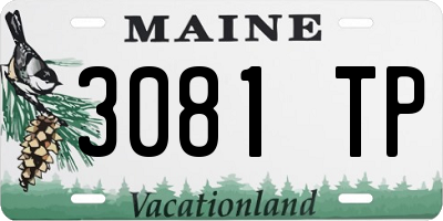 ME license plate 3081TP