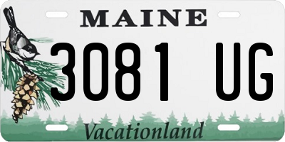 ME license plate 3081UG