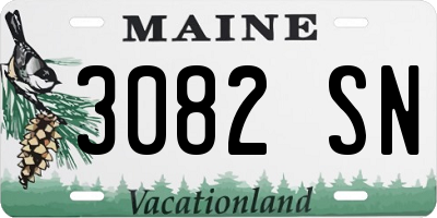 ME license plate 3082SN