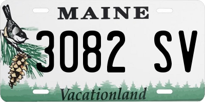 ME license plate 3082SV