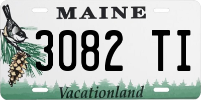 ME license plate 3082TI