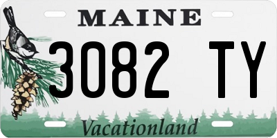 ME license plate 3082TY