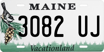 ME license plate 3082UJ