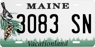 ME license plate 3083SN