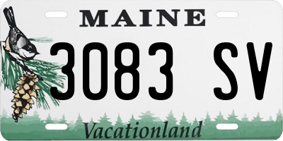 ME license plate 3083SV