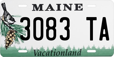 ME license plate 3083TA