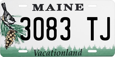 ME license plate 3083TJ