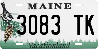 ME license plate 3083TK