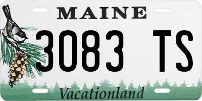 ME license plate 3083TS