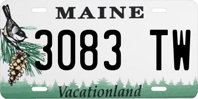 ME license plate 3083TW