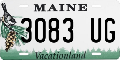 ME license plate 3083UG