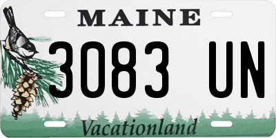 ME license plate 3083UN