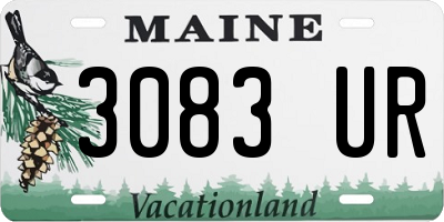 ME license plate 3083UR